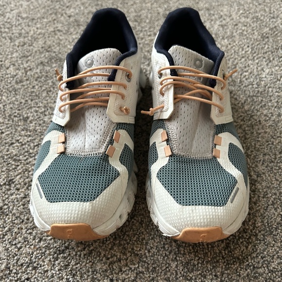 On Running Cloud 5 White and teal Sneakers - Picture 2 of 8